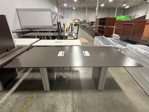 7' Walnut Conference Table with Power/Data