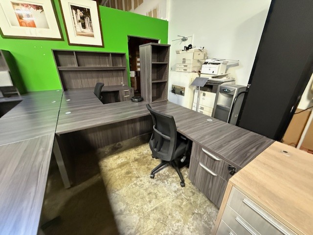 Gray Laminate L-Desks