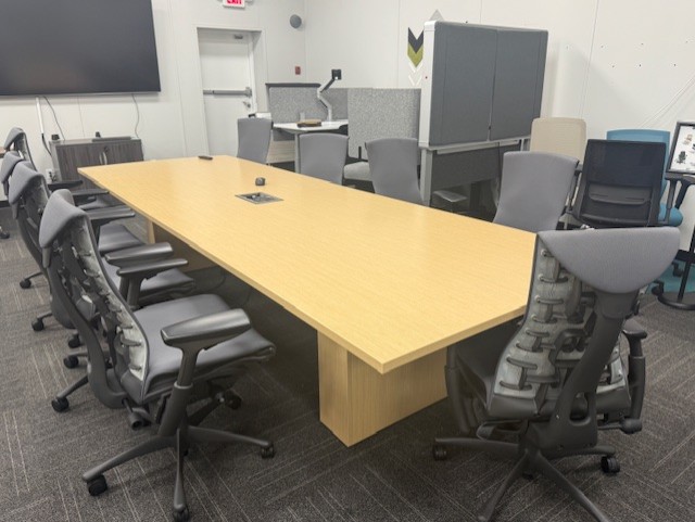 12' Oak Conference Table with Power