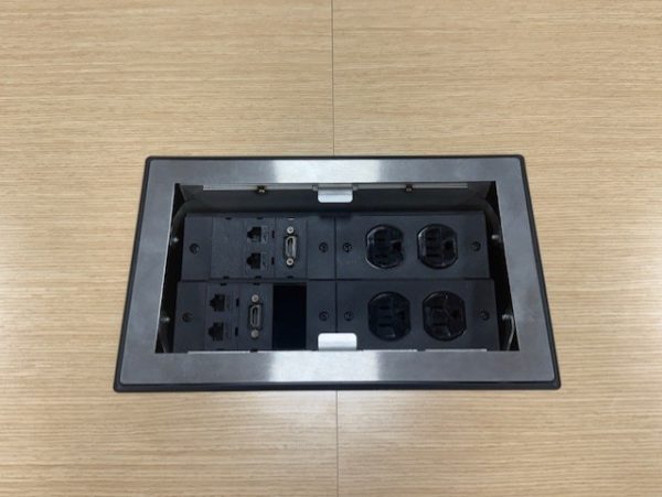 12' Oak Conference Table with Power - Image 2
