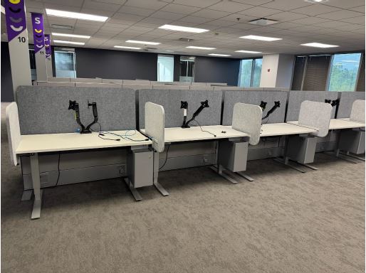 Haworth 58" x 29" Benching Stations - Image 2