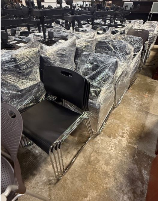 Black Stacking Side Chairs