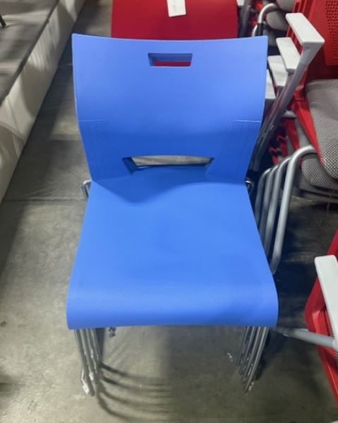 Duet Stacking Side Chairs in Blue