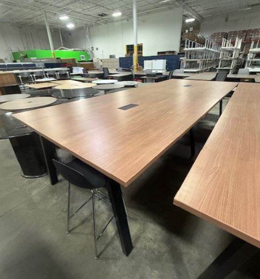 Walnut Collaborative Tables with Power/USB