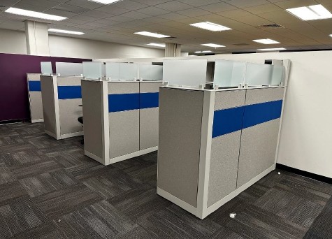 Herman Miller Canvas 6x6 Workstations with Blue Accent - Image 3